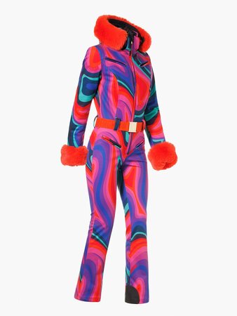 Overal Goldbergh La Fête Faux Border Ski Suit Absinthe Rainbow