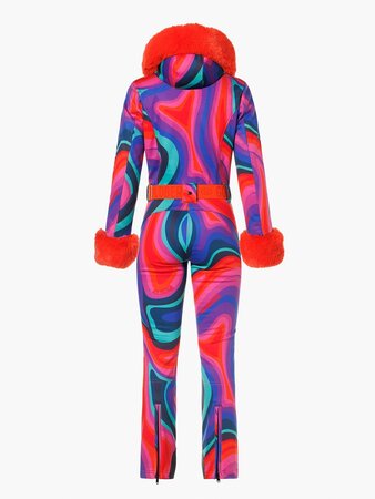 Overal Goldbergh La Fête Faux Border Ski Suit Absinthe Rainbow