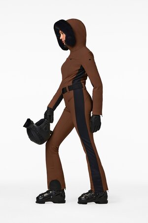 Overal Goldbergh Parry Ski Suit Faux Border Long Deep Mocha