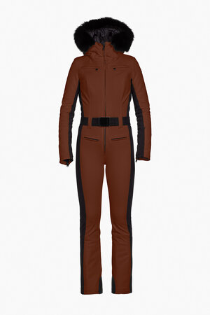 Overal Goldbergh Parry Ski Suit Faux Border Long Deep Mocha
