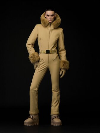 Overal Goldbergh Vita Ski Suit Faux Border Caramello