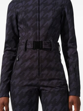 Overal Perfect Moment Tignes Ski Suit Houndstooth Black/Black