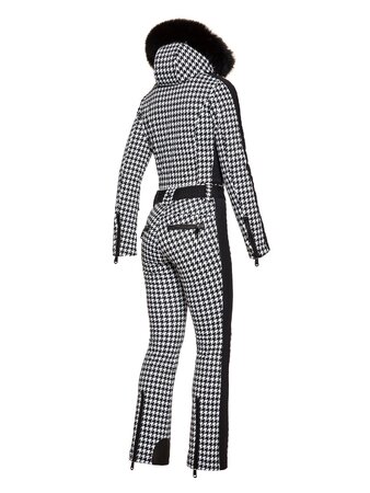 Overal Goldbergh France Ski Suit Faux Fur White/Black