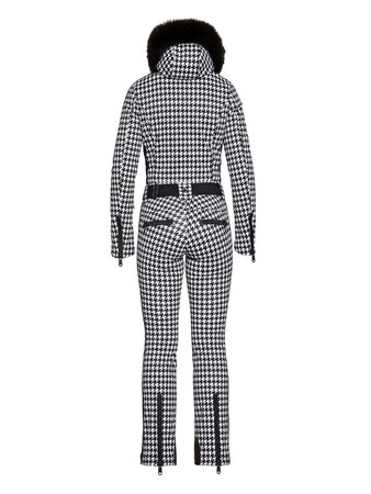 Overal Goldbergh France Ski Suit Faux Fur White/Black