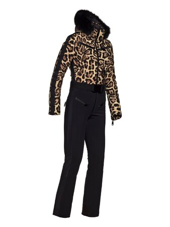 Zimný overal Goldbergh Lynx Jumpsuit Real Fox Fur Jaguar