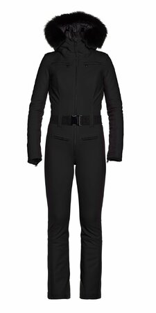Zimný overal Goldbergh Parry Jumpsuit Faux Fur Black