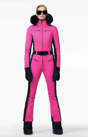 Zimný overal Goldbergh Parry Jumpsuit Faux Fur Pony Pink