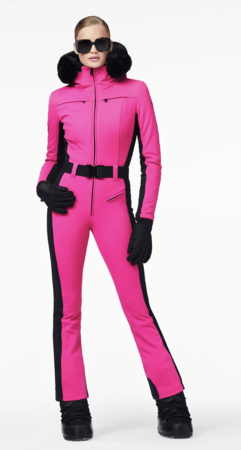 Zimný overal Goldbergh Parry Jumpsuit Faux Fur Pony Pink