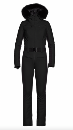 Zimný overal Goldbergh Parry Jumpsuit Faux Fur Long Black