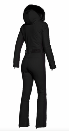 Zimný overal Goldbergh Parry Jumpsuit Faux Fur Long Black