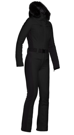 Zimný overal Goldbergh Parry Jumpsuit Faux Fur Long Black