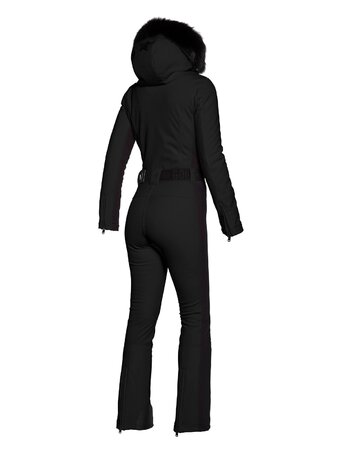 Zimný overal Goldbergh Parry Jumpsuit Real Fur Black