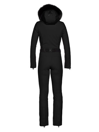 Zimný overal Goldbergh Parry Jumpsuit Real Fur Black