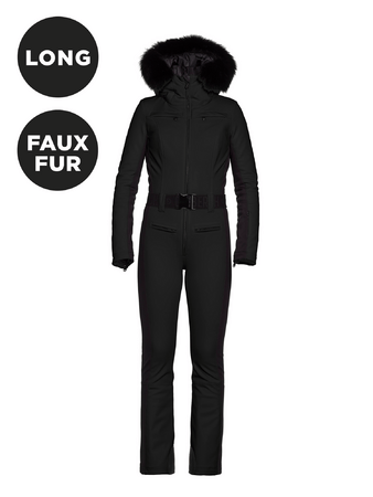 Zimný overal Goldbergh Parry Ski Suit Faux Border Long Black Zimný overal Goldbergh Parry Ski Suit Faux Border Long Black