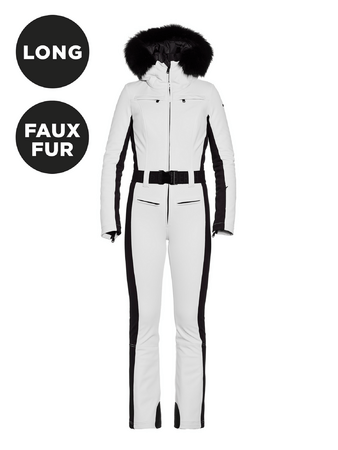 Zimný overal Goldbergh Parry Ski Suit Faux Border Long White