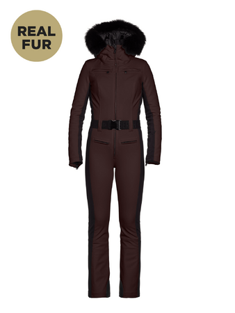 Overal Goldbergh Parry Ski Suit Real Border Dark Brown