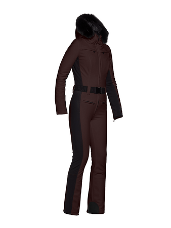 Overal Goldbergh Parry Ski Suit Real Border Dark Brown