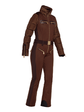 Lyžiarsky Overal Goldbergh Starstruck Ski Suit Dark Brown