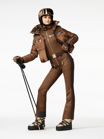 Lyžiarsky Overal Goldbergh Starstruck Ski Suit Dark Brown