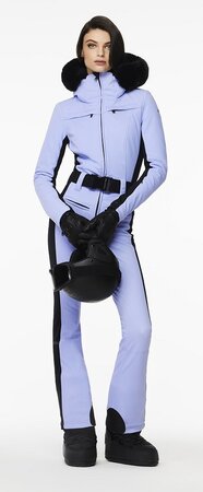 Zimný overal Goldbergh PARRY Ski Suit Real Fox Fur Levander