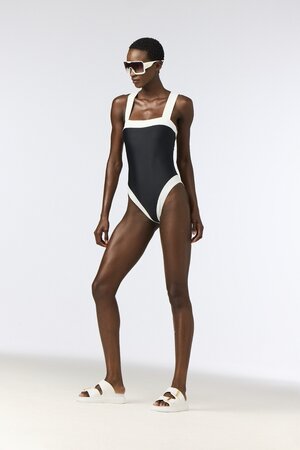 Plavky Goldbergh Hemera Bathing Suit Black/White