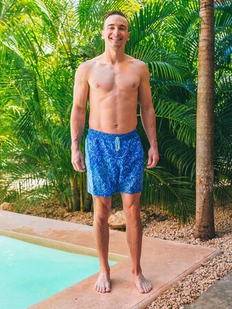 Pánske plavky Sea'sons Fingerprint Sapphire