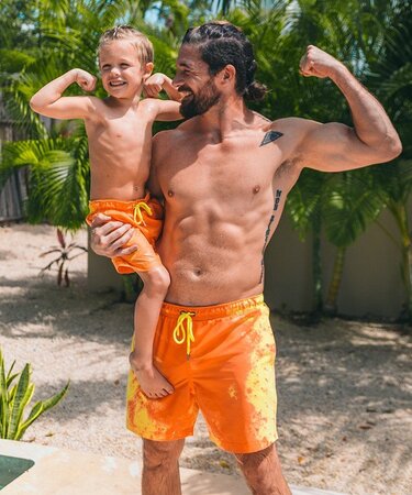 Detské plavky Sea'sons Kids Orange/Yellow