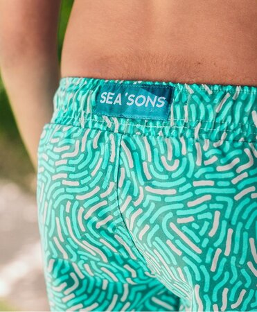 Pánske plavky Sea'sons Fingerprint Emerald Pánske plavky Sea'sons Fingerprint Emerald