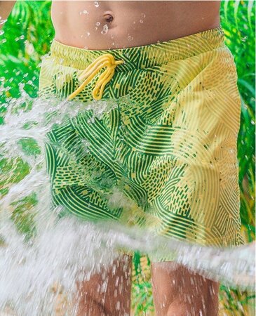 Pánske plavky Sea'sons Liquid Lines Green/Yellow