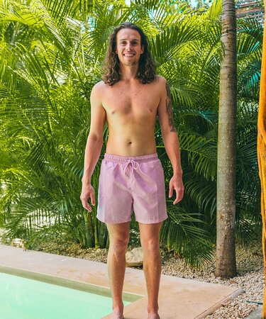 Pánske plavky Sea'sons Liquid Lines Purple/Pink