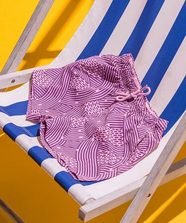 Pánske plavky Sea'sons Liquid Lines Purple/Pink