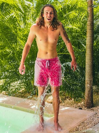 Pánske plavky Sea'sons Fingerprint Ruby