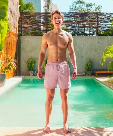 Pánske plavky Sea'sons Geometric Ruby