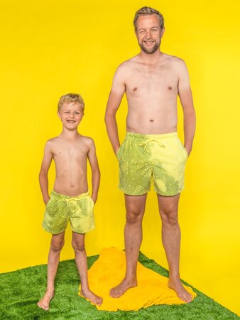 Pánske plavky Sea'sons Liquid Lines Green/Yellow