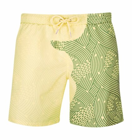 Pánske plavky Sea'sons Liquid Lines Green/Yellow