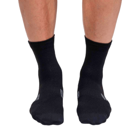 Ponožky On Running Man Ultralight Mid Sock Black/White