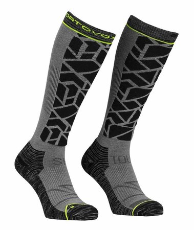 Lyžiarske ponožky Ortovox Ski Tour Compression Long Socks Black Raven