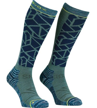 Lyžiarske ponožky Ortovox Ski Tour Compression Long Socks Deep Ocean
