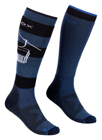 Ponožky Ortovox Free Ride Long Socks Petrol Blue