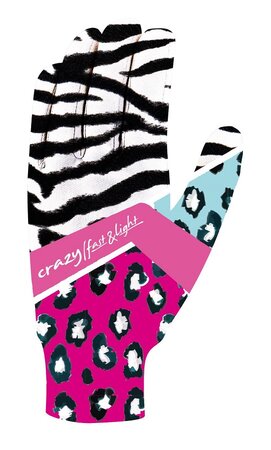 Rukavice Crazy Idea Gloves Touch Woman Black/Zebra