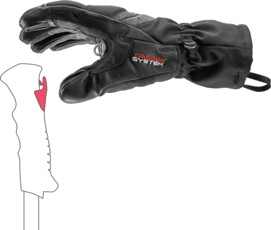 Lyžiarske rukavice Leki Griffin Base 3D Women Black