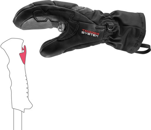 Lyžiarske rukavice Leki Griffin Base 3D Women Mitt Black