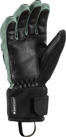 Lyžiarske rukavice Leki Bird Junior Black/Dusty Green