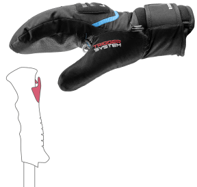 Rukavice Leki Griffin 3D Junior Mitt Black/Cyan