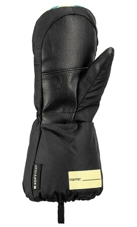 Lyžiarske rukavice Leki Little Paw Mitt Long Black/Medium Green/Frozen Yellow