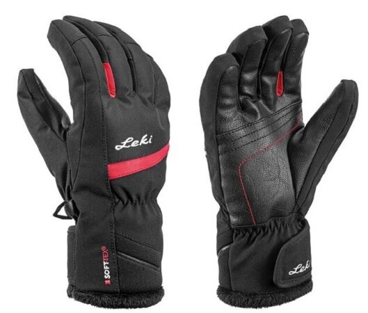 Lyžiarske rukavice Leki Mia Junior black/rose 19/20 Lyžiarske rukavice Leki Mia Junior black/rose 19/20
