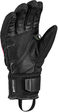 Lyžiarske rukavice Leki WCR Core TR Junior Black/Neonpink/Neonyellow