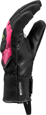 Lyžiarske rukavice Leki WCR Core TR Junior Black/Neonpink/Neonyellow