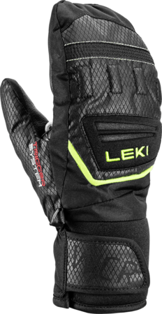 Lyžiarske rukavice Leki WCR Team 3D Junior Mitt Black/Ice Lemon