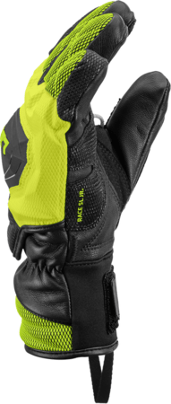 Lyžiarske rukavice Leki WCR Venom 3D Junior Black/Ice Lemon
